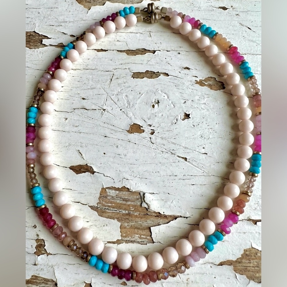 Two Multicolour Beaded Necklaces
